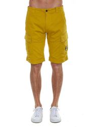 C.P. Company Stretch Sateen Cargo Shorts - Yellow