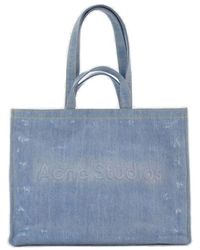 Acne Studios - Distressed Denim Top Handle Bag - Lyst