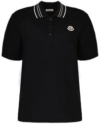 Moncler - Logo Patch Short-sleeved Polo Shirt - Lyst