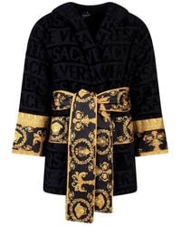 Versace - Baroque Printed Belted Waist Robe - Lyst