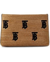Burberry - All-over Logo Embellished Clutch Bag - Lyst