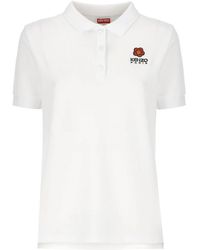 KENZO - Cotton Polo Shirt With Embroidery - Lyst