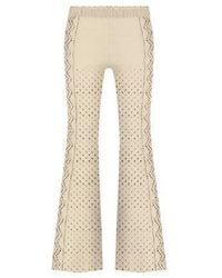 Mc2 Saint Barth - Alva Crochet Flared Pants - Lyst