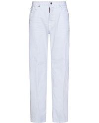 DSquared² - High Waisted Straight-leg Jeans - Lyst
