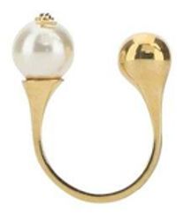 Saint Laurent - Gold Metal Ring - Lyst