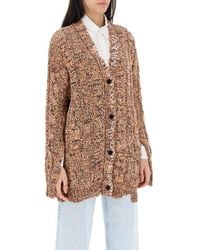 Marni - Decorative-stitch Chunky Cable-knit Buttoned Cardigan - Lyst