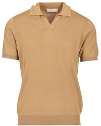 Mauro Ottaviani - Split Neck Knitted Polo Shirt - Lyst