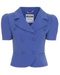 Moschino - Double Breasted Short Sleeved Jacket - Lyst
