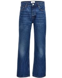 Ami Paris - Paris Logo Patch Used Effect Jeans - Lyst