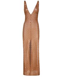 Missoni - Crochet-knitted Plunging V-neck Maxi Dress - Lyst