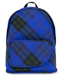 Burberry - Checked Backpack, - Lyst