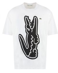 Comme des Garçons - Lacoste X - Short Sleeve Printed Cotton T-shirt - Lyst