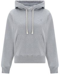 Saint Laurent - Cassandre Embroidered Hoodie - Lyst