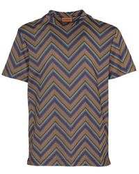 Missoni - Zigzag Printed Short Sleeved T-shirt - Lyst