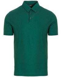 Zanone - Short-sleeved Straight-hem Polo Shirt - Lyst