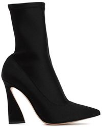 Gianvito Rossi - Pointed Toe Sock-style Ankle Boots - Lyst