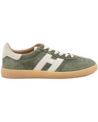 Hogan - Logo Embossed Lace-Up Sneakers - Lyst