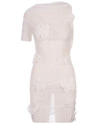 Jacquemus - Floral Embroidered Draped Mini Dress - Lyst