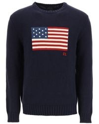 Polo Ralph Lauren - Sweater With American Flag - Lyst