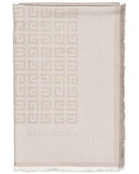 Givenchy - Monogram-Printed Frayed Scarf - Lyst