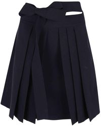 KENZO - Pleated Mini Skirt - Lyst