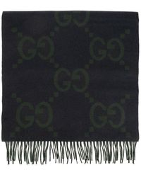 Gucci - Cashmere Scarf With Monogram, - Lyst