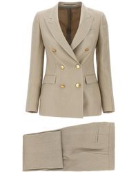Tagliatore Parigi Dresses Beige in Natural | Lyst UK