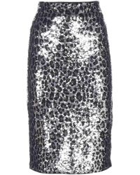 MICHAEL Michael Kors Sequin Embellished Pencil Skirt - Black