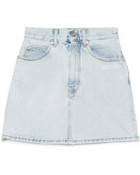 off white jean skirt