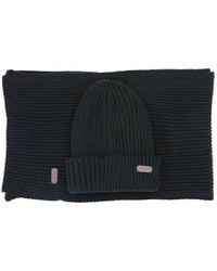 Barbour - Crimdon Beanie And Scarf Set - Lyst