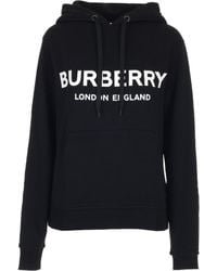 burberry oversized logo print hoodie