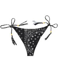 Mc2 Saint Barth - Graphic Printed Side-tied Bikini Briefs - Lyst
