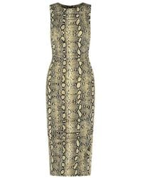Michael Kors - Snake Print Viscose Blend Dress - Lyst