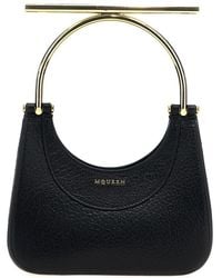 Alexander McQueen - Calf Leather Cross-Bar Mini Tote Bag - Lyst