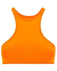 The Attico Halterneck Sleveless Bikini Top - Orange