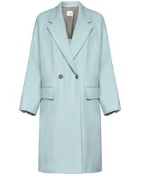 Alysi - Flap-pocketed Double-breasted Coat - Lyst