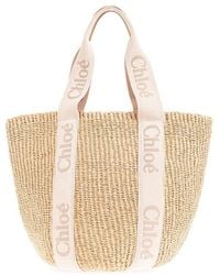 Chloé - 'woody Large' Shopper Bag, - Lyst