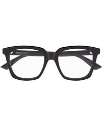 McQueen - Square Frame Glasses - Lyst
