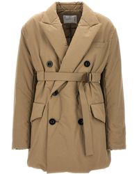 Sacai - Double Breasted Padded Trench Coat - Lyst