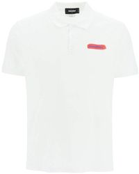 DSquared² - Logo Cotton Polo Shirt - Lyst