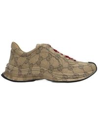 Gucci - Run Monogrammed Lace-up Sneakers - Lyst