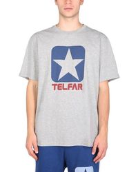 Telfar X Converse Logo Printed Crewneck T-shirt - Gray