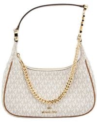 MICHAEL Michael Kors - Logo Lettering Monogram Patterned Shoulder Bag - Lyst