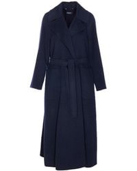 Max Mara - Doris Belted Long-Sleeved Coat - Lyst