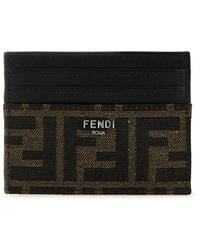 Fendi - Ff Jacquard Card Holder - Lyst