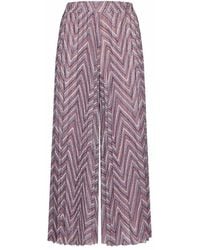 Kaos - Chevron Pattern Wide Leg Pants - Lyst