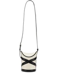 Alexander McQueen - The Curve Small Two-tone Leather Bucket Bag - Lyst