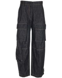Brunello Cucinelli - High-waist Tapered Leg Cargo Jeans - Lyst
