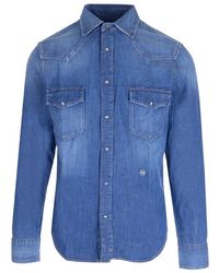 Jacob Cohen - Buttoned Long-sleeved Denim Shirt - Lyst