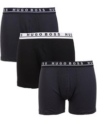 BOSS by HUGO BOSS Pack Of Three Cotton Logo Band Boxer Shorts - Multicolour